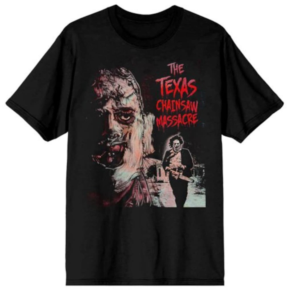 Texas Chainsaw Massacre Black Leatherface T-Shirt